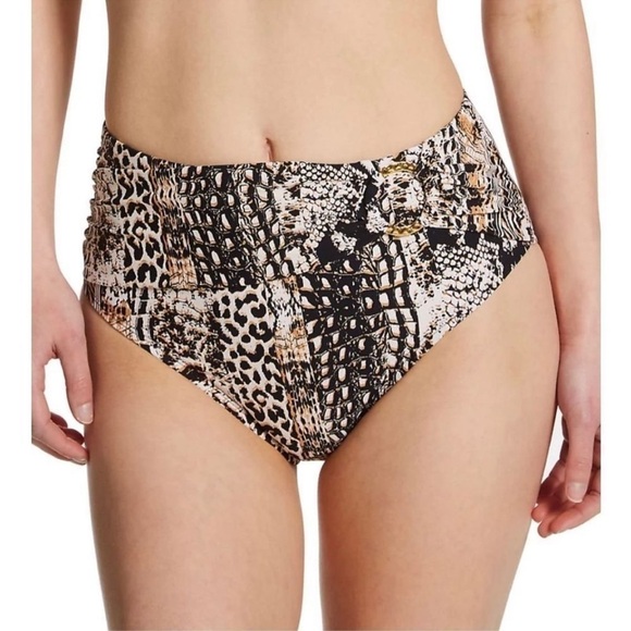 Bleu Rod Beattie Walk On The Wild Side High Waist Bikini Bottom Brown, B… - Picture 4 of 12